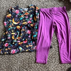 Colorful Kids Matching Set with Leggings